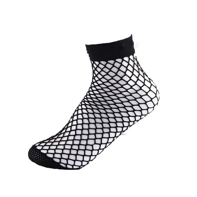 Summer Women Sexy Mesh Socks Fashion Breathable Transparent Invisible Socks Versatile Anti-odor Anti-friction Thin Socks Black