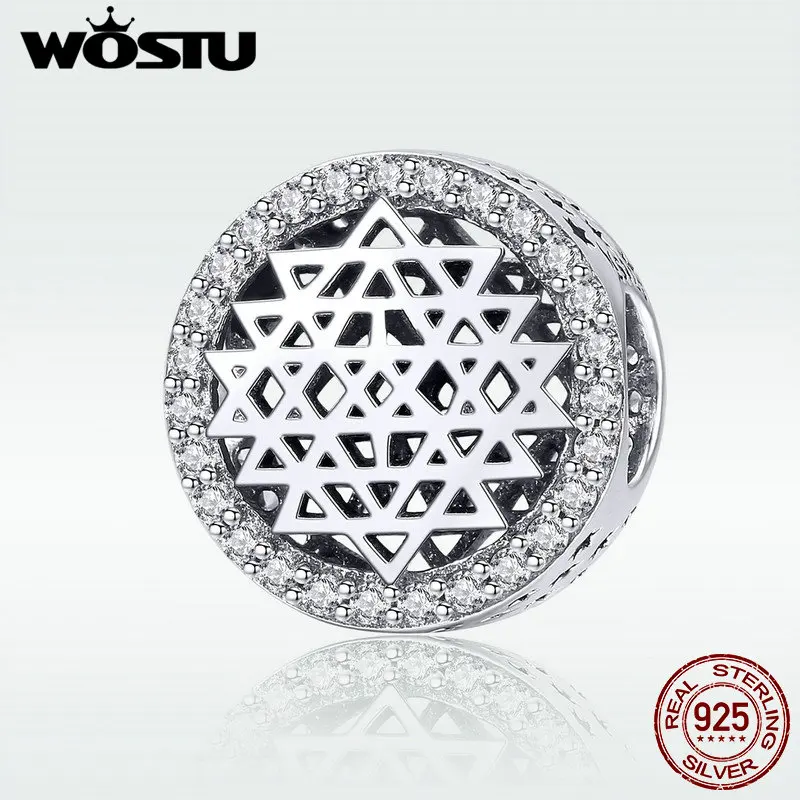 

WOSTU New Arrival 925 Sterling Silver Openwork Net Charm Bead fit Authentic DIY Bracelet S925 Silver Jewelry Gift DXC920