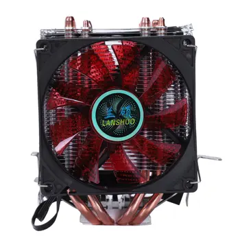 

LANSHUO 4 Heat Pipe 4 Wire With Light Three Fan Cpu Fan Radiator Cooler Heat Sink For Intel Lga 1155/1156/1366 Cooler Heat Sin