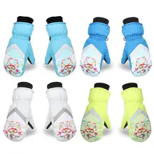 Зимние лыжные перчатки для мальчиков и девочек, детские водонепроницаемые ветрозащитные спортивные перчатки для катания на открытом воздухе, сноуборда, снегохода, катания на лыжах, теплые перчатки