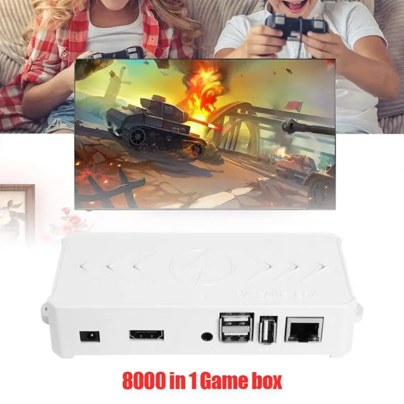 

32G TV Game Box 8000 in 1 Video Game Box for Orange Pi with USB Wired Gamepad Controllers Game Console Gaming Console for Kids