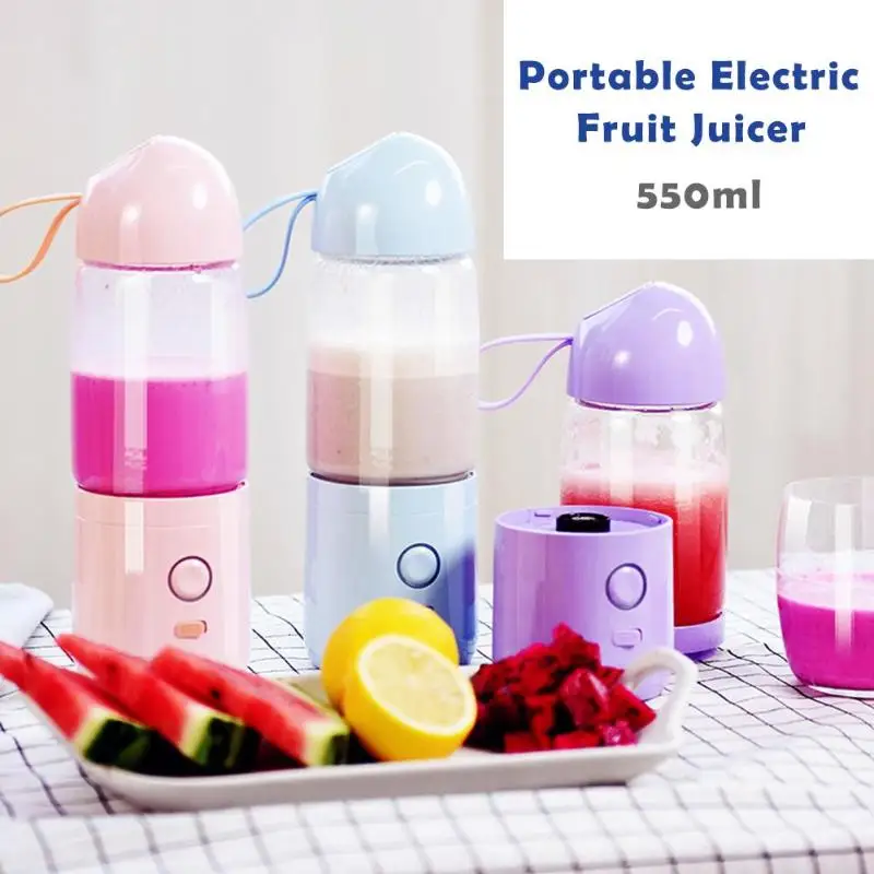 

500ML Portable Electric Juicer Cup USB Rechargeable Vegetables Fruit Juice Maker Bottle Juice Extractor Blender Sports Bottle