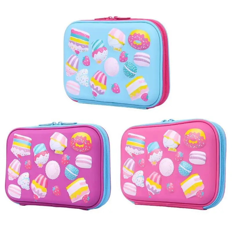

Cute Ice Cream Cake Kids EVA Pencilcase Large Capacity School Stationery Pen Holder Storage Bag for Girl Gifts