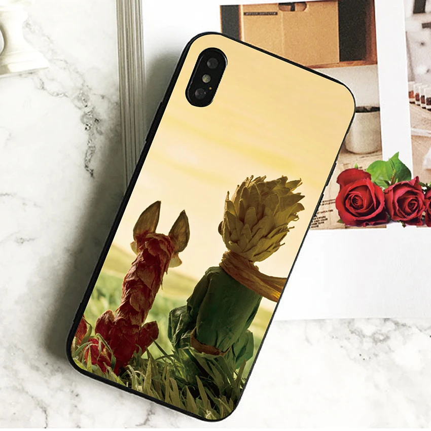 Черный чехол для телефона из ТПУ с узором Le petit Prince iPhone X XS Max XR 7 6 6S 8 Plus 5 S 5S SE Мягкий