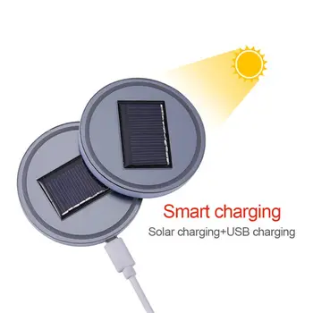 

2 PCS USB Solar Energy Cup Mat Coaster Waterproof Anti-Slip LED Light Mug Pad Holder Car Interior Decoration Accessories