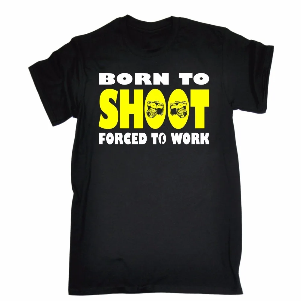 Футболка бренд 2018 мужской короткий рукав Homme Born To Shoot вынуждены работать Новый
