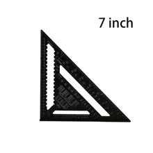 7 дюймов 12 дюймов точный алюминий сплава Метрическая треугольная линейка квадратами для деревообработки Скорость квадратный угломер измерительный инструмент
