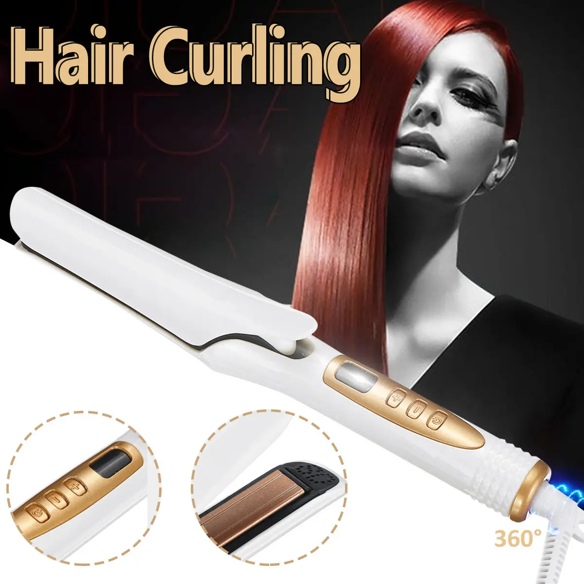 Щипцы для завивки волос Styler влажные и сухие керамические щипцы для завивки волос регулировка температуры для профессиональной завивки утю...