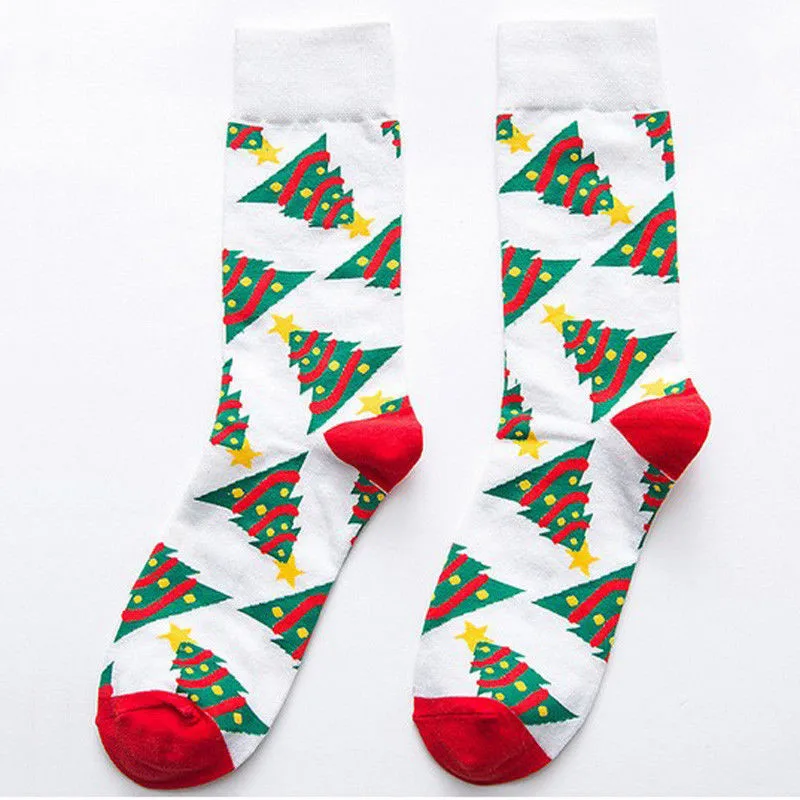 Unisex Christmas Socks Sexy Women Xmas Santa Snowman Printing Funny