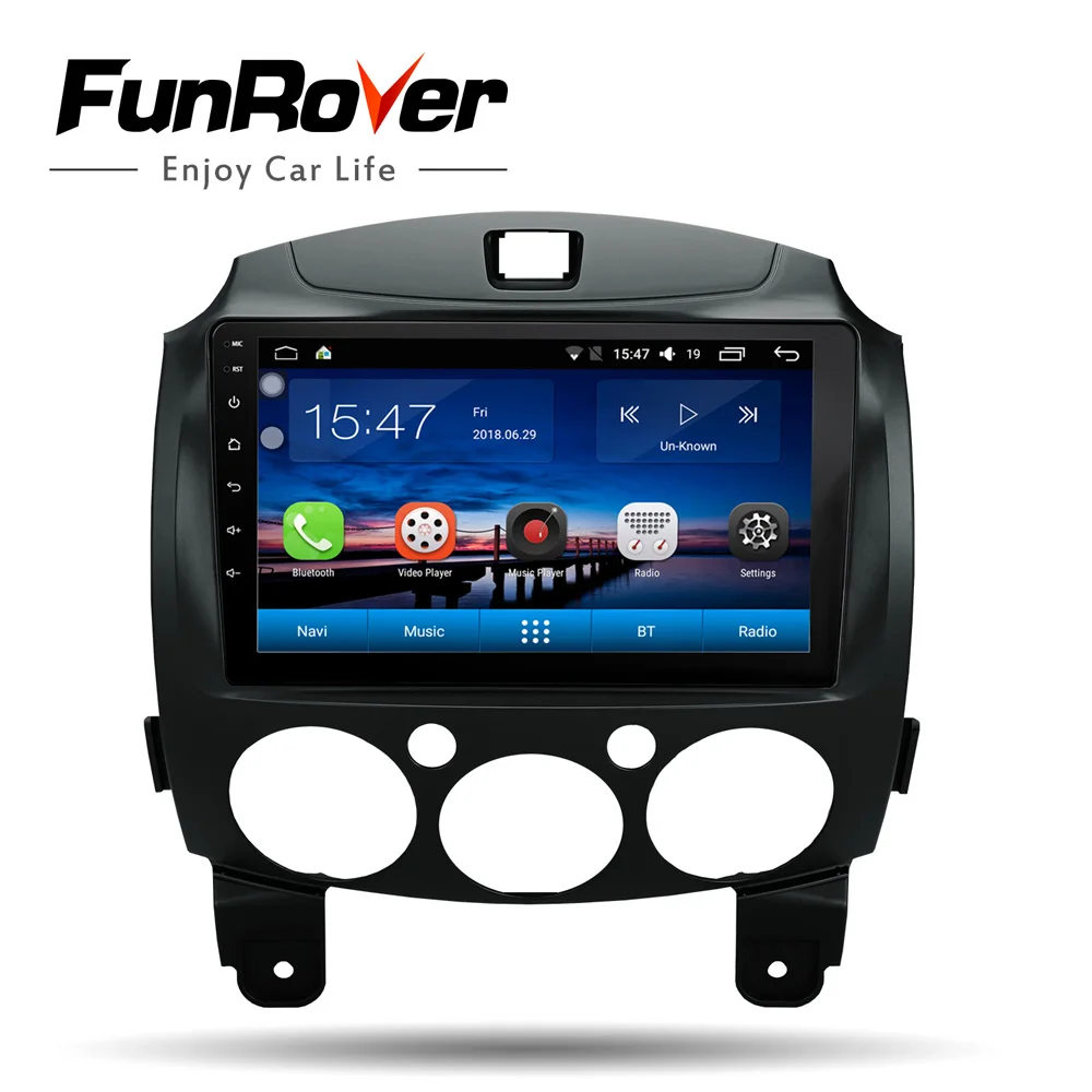 

Funrover 2 din android8.0 car radio multimedia player for Mazda2 2007-2014 car dvd gps navigation autoradio stereo headunit WIFI