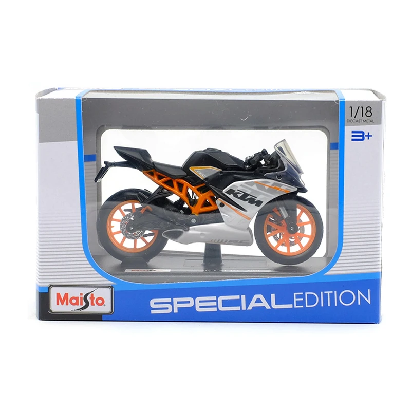 MAISTO 1:18 KTM RC390 Alloy Diecast Motorcycle Model Workable
