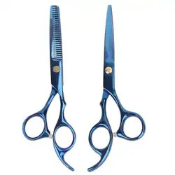 Парикмахерские ножницы парикмахера ножницы для стрижки волос + плоские винтовые ножницы