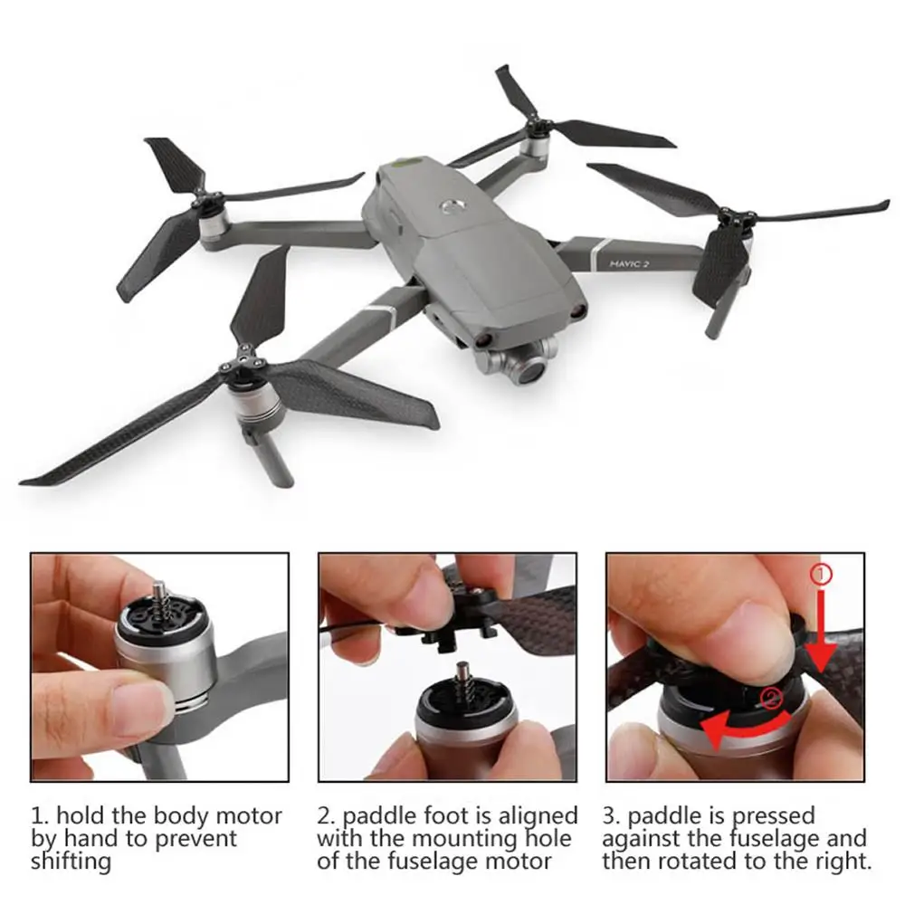 DJI Mavic 2 Pro/Zoom карбоновый тройной пропеллер быстрая разборка складной 8743