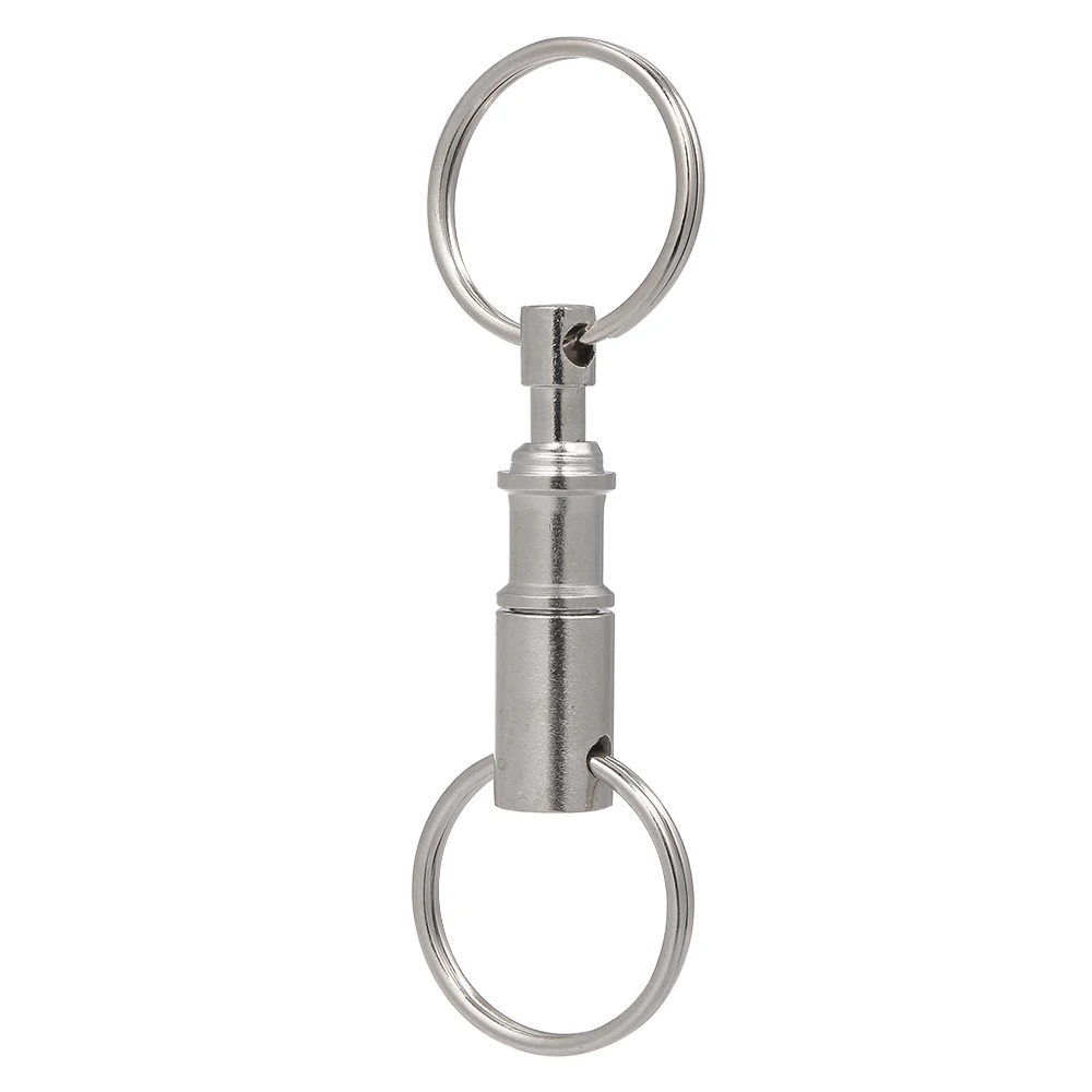 

5Pcs Premium Quick Release Pull-Apart Key Removable Handy Keyring Detachable Stainless Keychain Accessory with Two Split Rings
