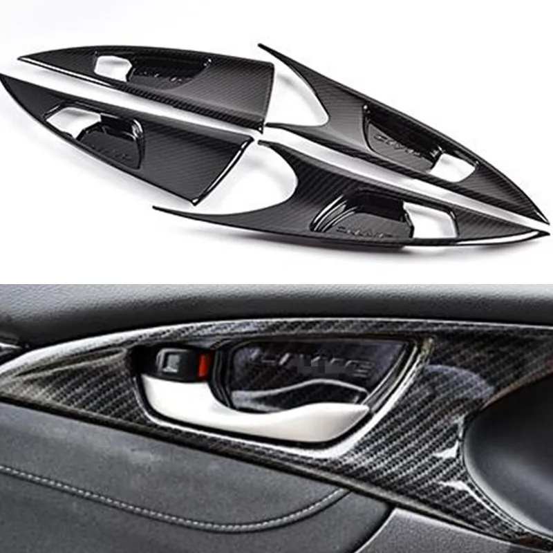 Для Honda Civic 2016 2017 2018 4 шт. ABS Внутренняя дверь чаша ободок крышка отделка из
