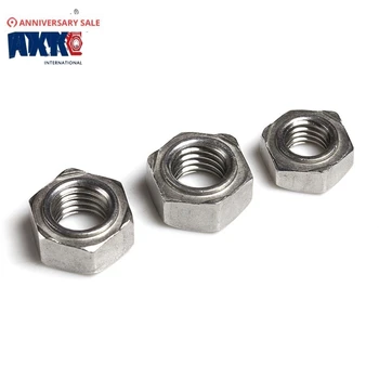 AXK 10pcs DIN929 304 m3 m4 m5 m6 m8 m10 m12Stainless Steel Spot Welding Hex Nut