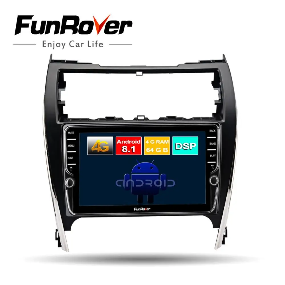 

Funrover 8 core android 8.1 car dvd multimedia for Toyota Camry 50 2012 2013 2014 radio gps navigation system navi stereo DSP BT