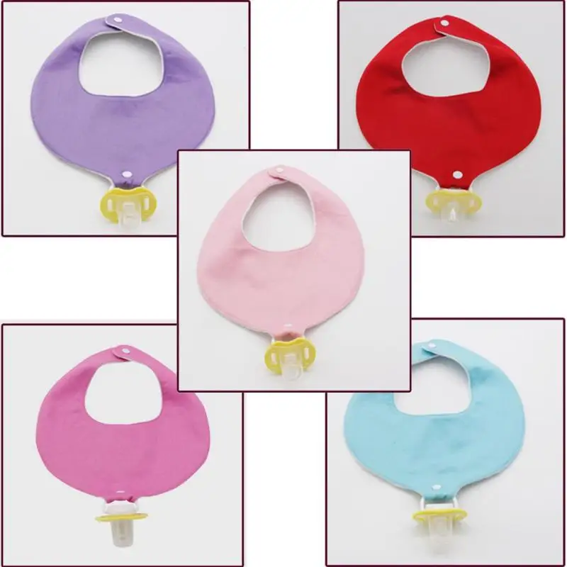 New Reusable Solid Color Bibs Burp Cloths Nipple Baby Saliva Towel Pacifier Kit Baby Eating Accessory Soft Baby Stuff
