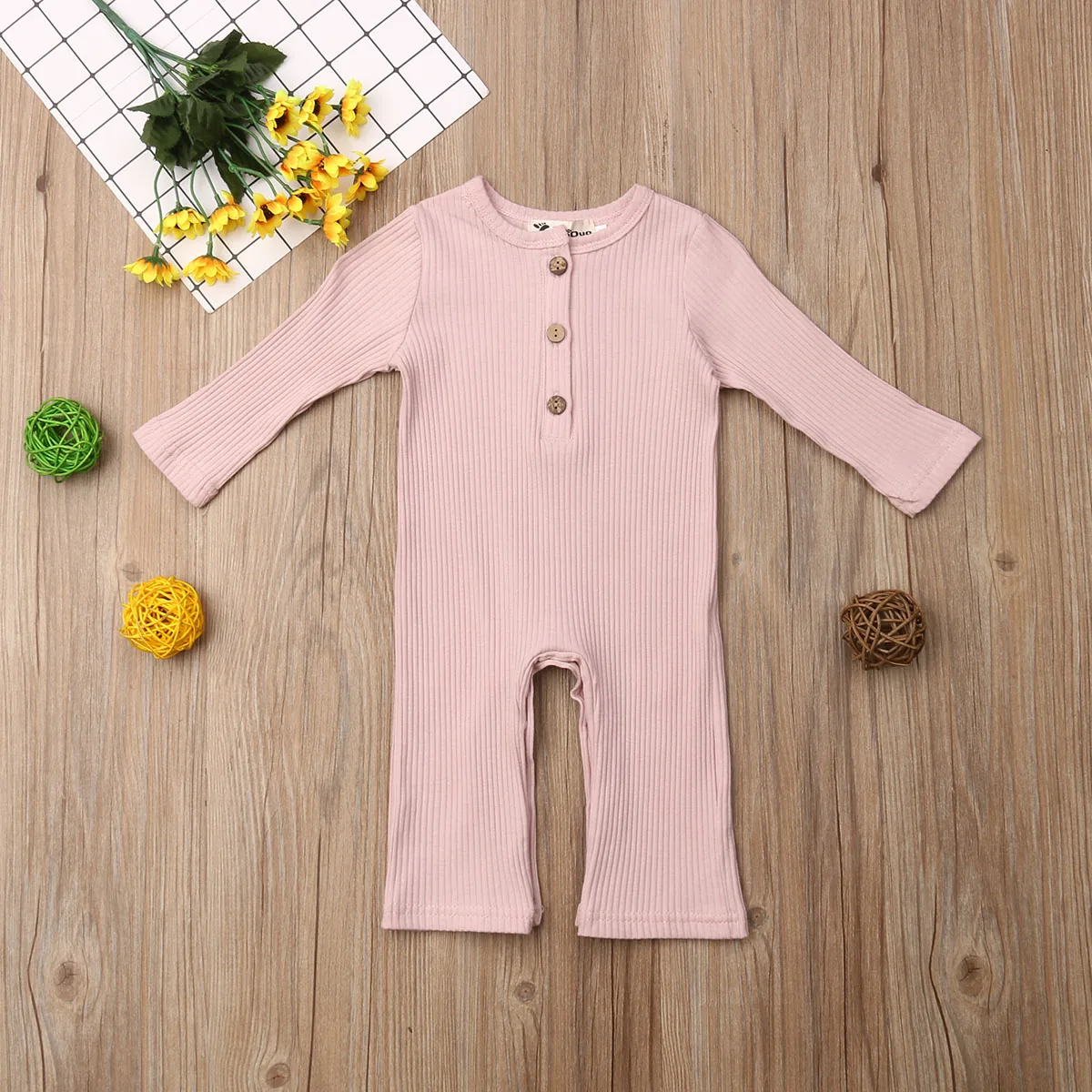 

Infant Newborn Baby Boy Girl Long Jumpsuit Romper Cotton Clothes Outfit