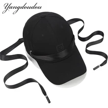 Yangdoudou женский длинный ремень бейсболка s модная лента Черная модная новая хип-хоп кепка Повседневная Бейсболка Рик и Морти Garros