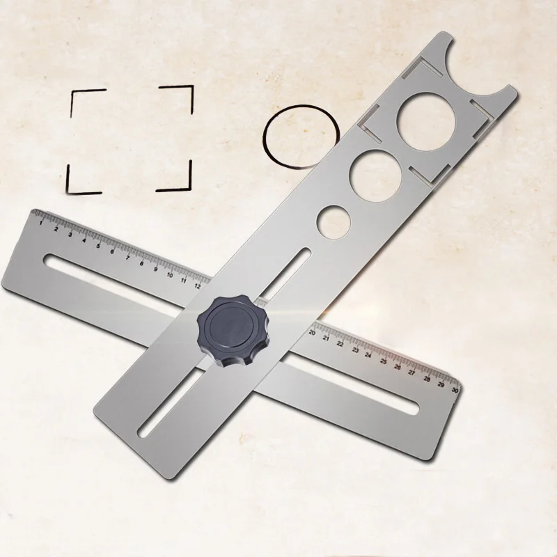 

Durable Measuring Accurate Stainless Steel DIY Portable Ceramic Tile Hole Jig Punch Locator Universal Drill Guide