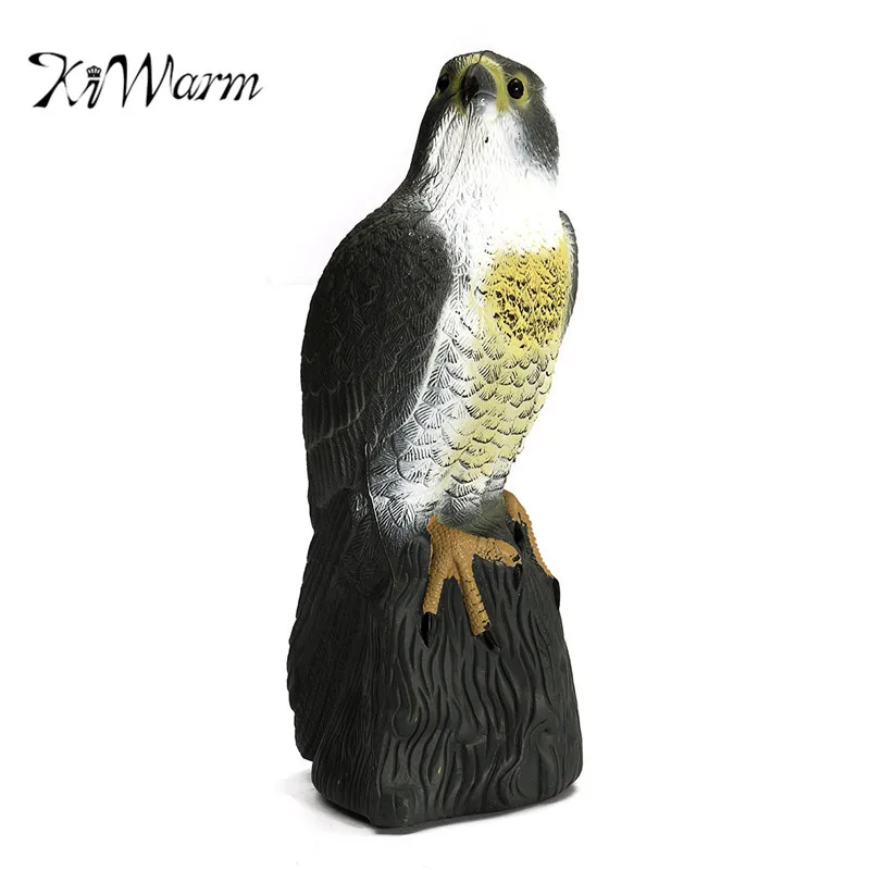 

KiWarm Newest Lifelike Fake Falcon Hawk Hunting Decoy Deterrent Scarer Repeller Garden Lawn Decoration Ornaments