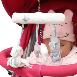 Милый кролик игрушка для десткой коляски ребенок кролик музыкальная кроватка висящая вокруг коляска безопасные сиденья детская коляска