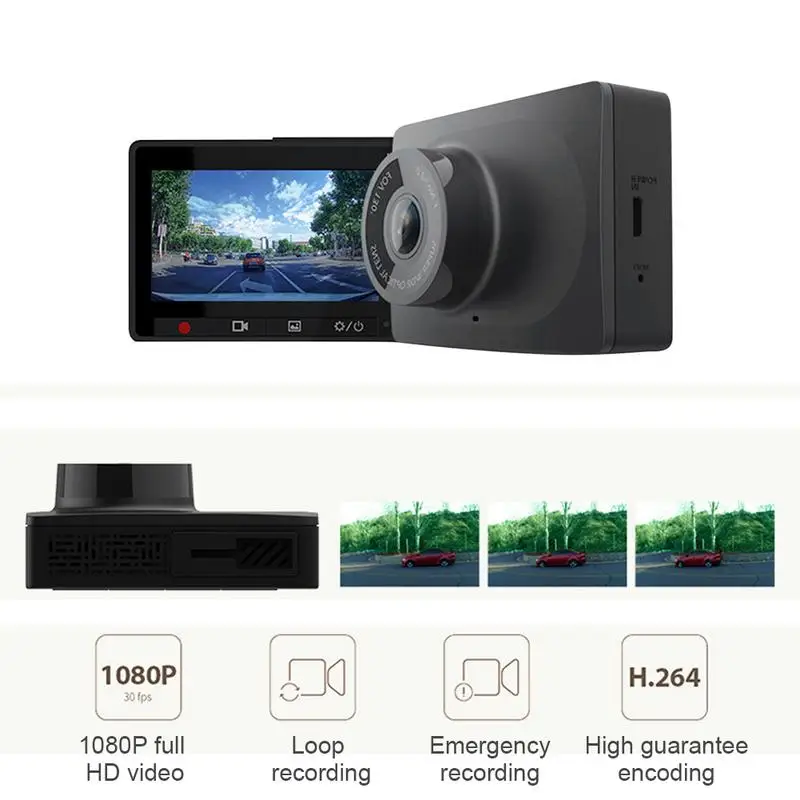 Professional Black Driving Recorder 2.7 Inch Car DVR Dual Core CPU 1080P Video Black Distinct Dash Camera 3D Noise Reduction