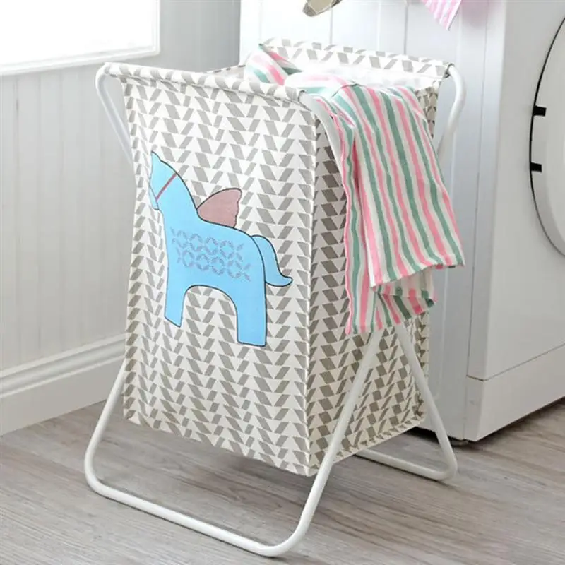 1 قطعة سلة الغسيل جميل نمط المياه واقية طوي خزانة ملابس سلة الحمام المنظم المنزلية للمنزل فندق