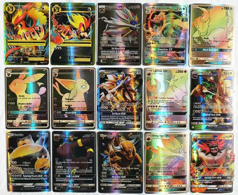 

20/60/100pcs Pokemones GX MEGA Shining Card Game Battle Carte Trading Game Collection Cards Kids Pokemones Toy Gift Unrepeat
