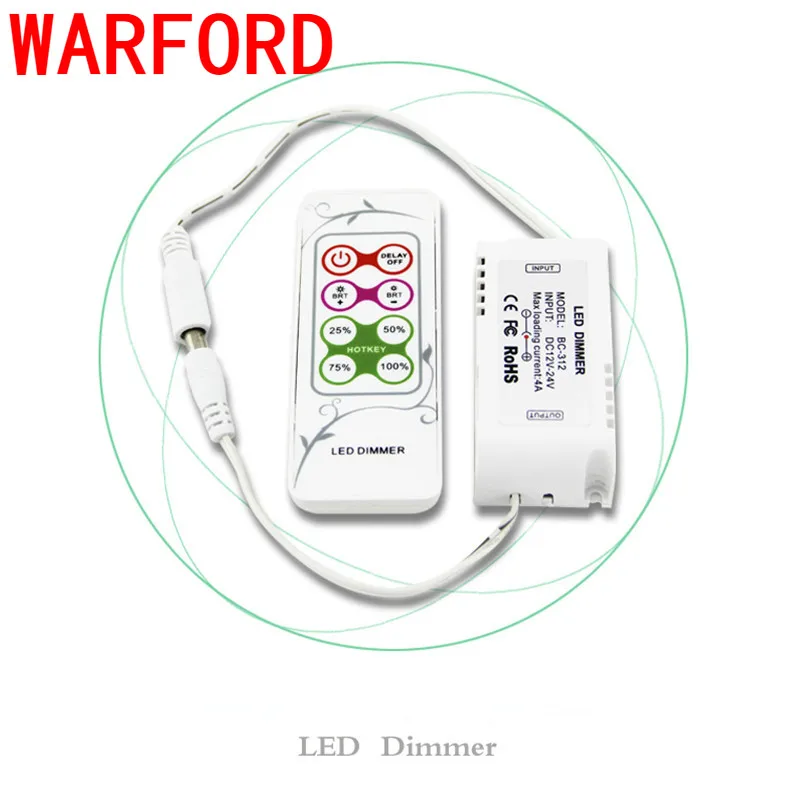 BC 312 4A DC12V 24V DIY Режимы светодиодный PWM диммер регулировка яркости RF пульт