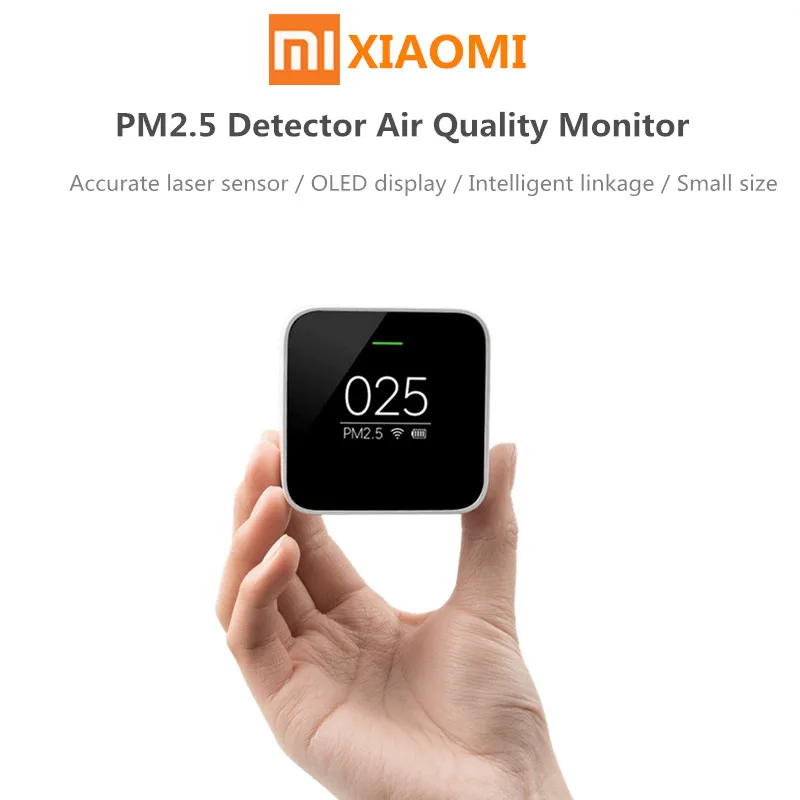 

Original 1 Smart Air Quality PM2.5 Monitor Detector OLED Display Accurate Laser Sensor White Health Care APP Control