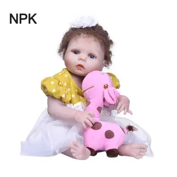 

NPK 56cm Cute Realistic Vinyl Simulation Doll Lifelike Silicone Reborn Baby Doll Imitation Baby Bathing Toy Photography Prop