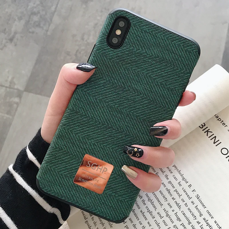 XINDIMAN 2019 Fashion Imitation Leather for iphone backcover 6 6s 6plus 7 7plus solid color fundas 8 8plus X XSMAX XR case |