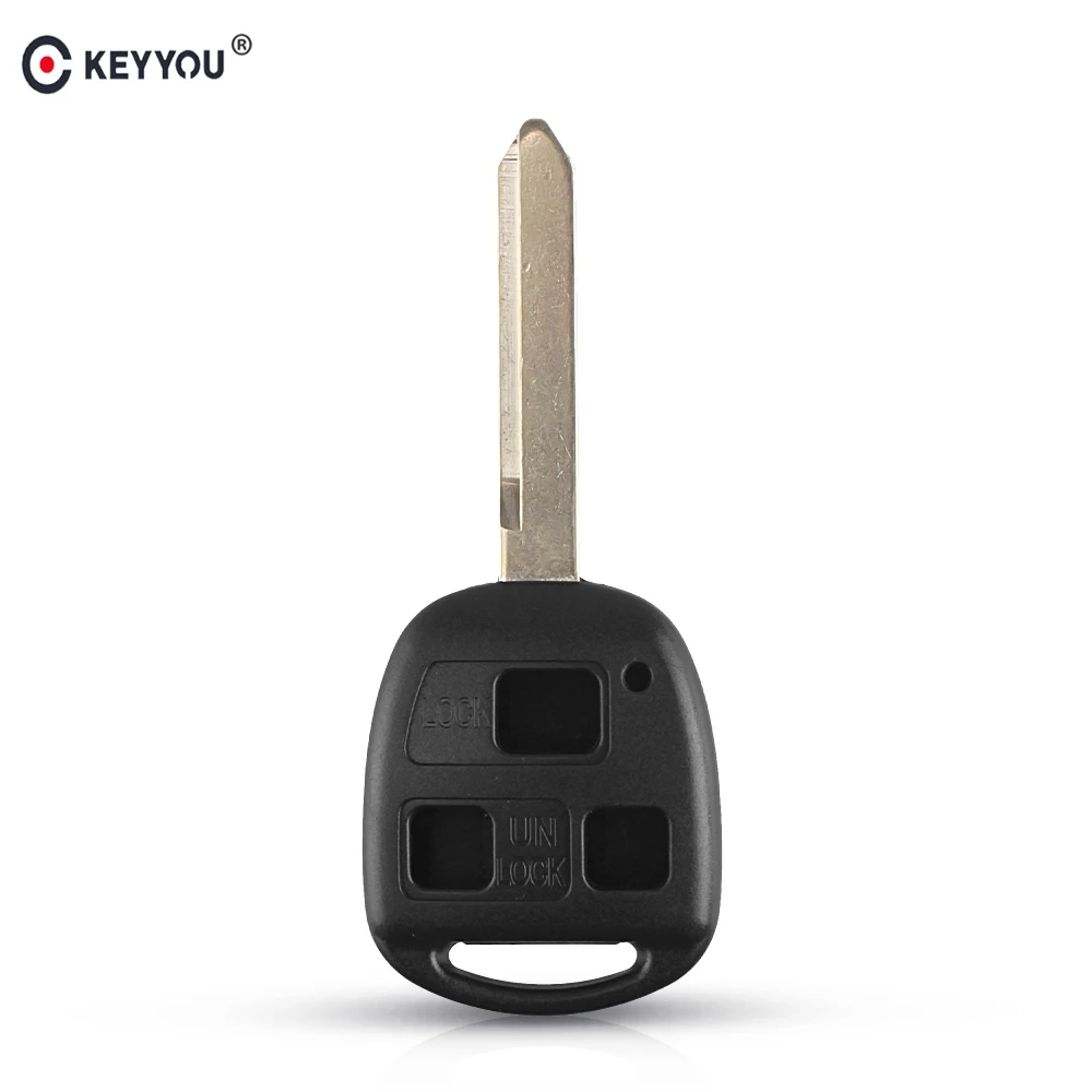 KEYYOU 3 кнопки корпус автомобильного ключа дистанционного управления чехол Fob для Toyota Yaris Avensis Corolla RAV4 Echo Camry Toy47 Uncut