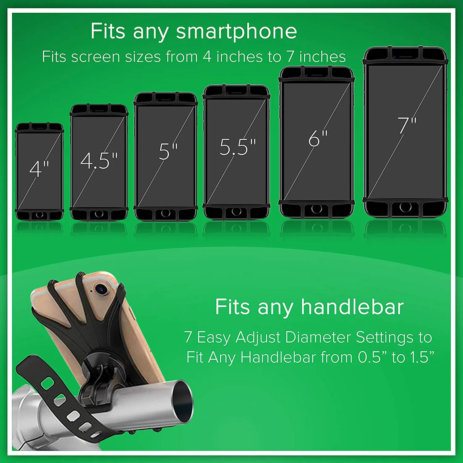  Best Universal Handlebar Cradle for All Cell Phones & Bikes. Clamp Fits Road Motorcycle & Mountain 