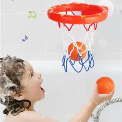 Детские смешные игрушки для ванны пластиковая Ванна стрелялка, игрушка набор Баскетбол всасывает чашки мини с обручем шары детский