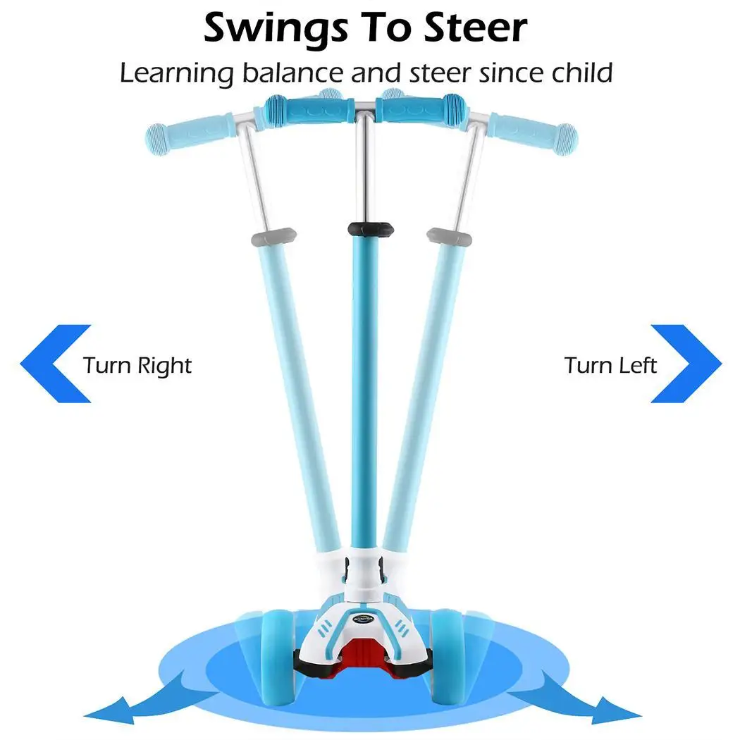 Children Foot Scooters Flashing Alloy Kids T-shaped Scooter For Kids Kick Scooter With Aluminum PU Wheel