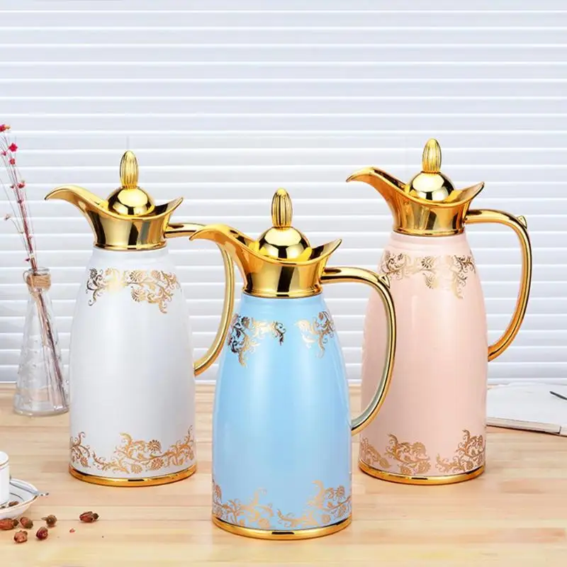 

1L/1.3L Stainless Steel Coffee Pots European Style Coffee Milk Tea Drink Insulated Vacuum Flask Bottle Coffeeware Tools
