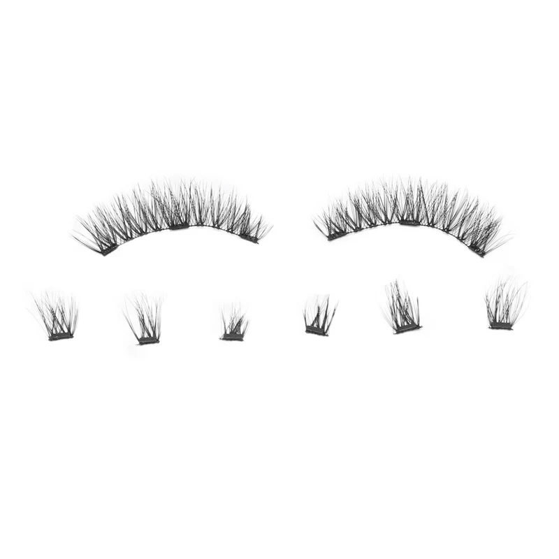 

8Pcs 3D Magnetic Eyelashes Lash Full Strip Lashes False Eyelash With Tweezers Double Magnet Fake Lash