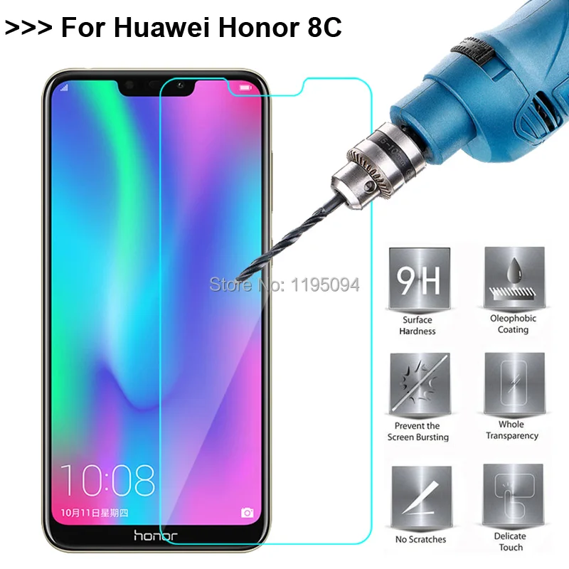 2.5D 9 H ультратонкое закаленное стекло для huawei Honor 8C 6 26 &quotпротектор экрана 8 C