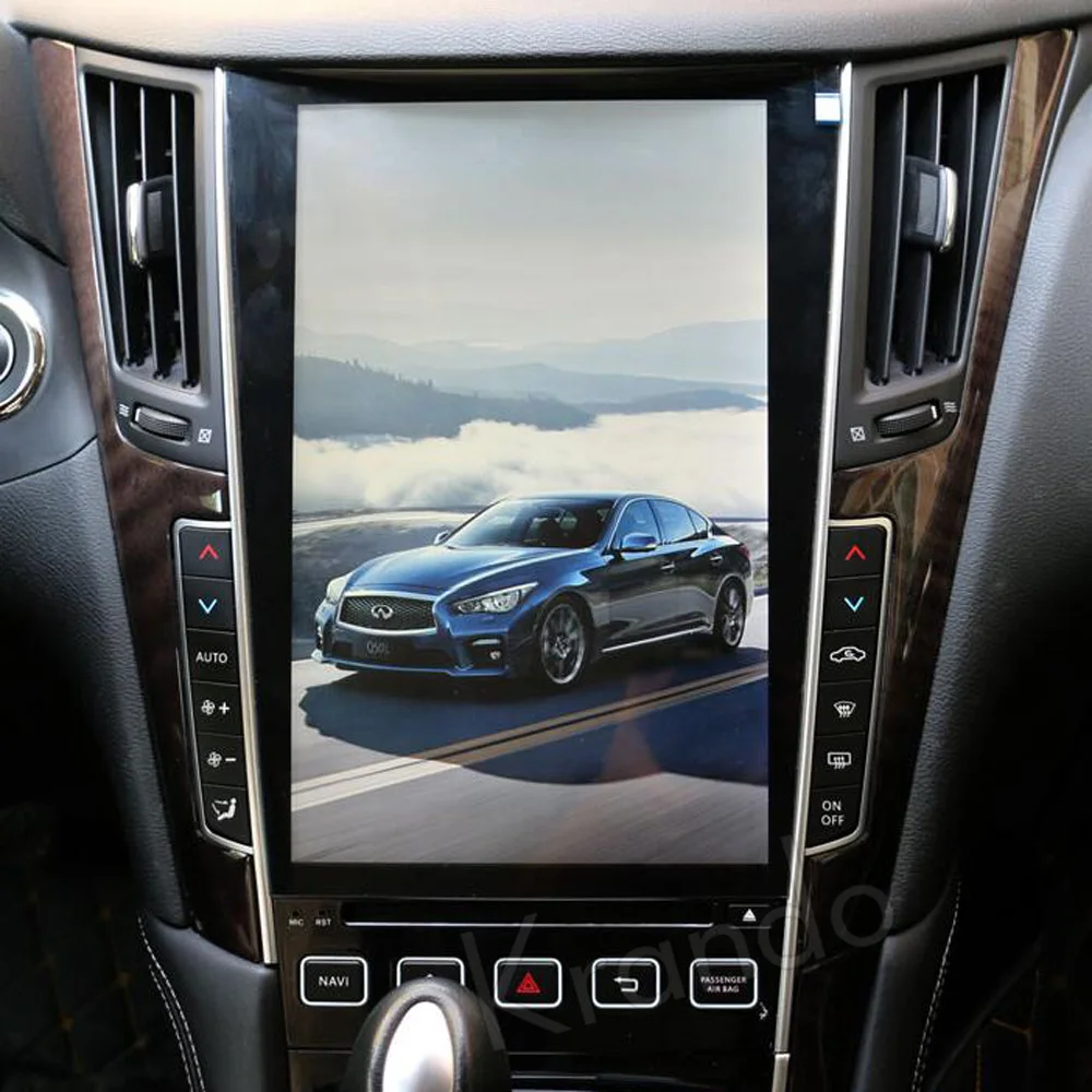 Excellent Krando Android 8.1 12.1" Tesla Vertical screen car audio radio player for Infiniti Q50 Q50L gps navigation multimedia system BT 1