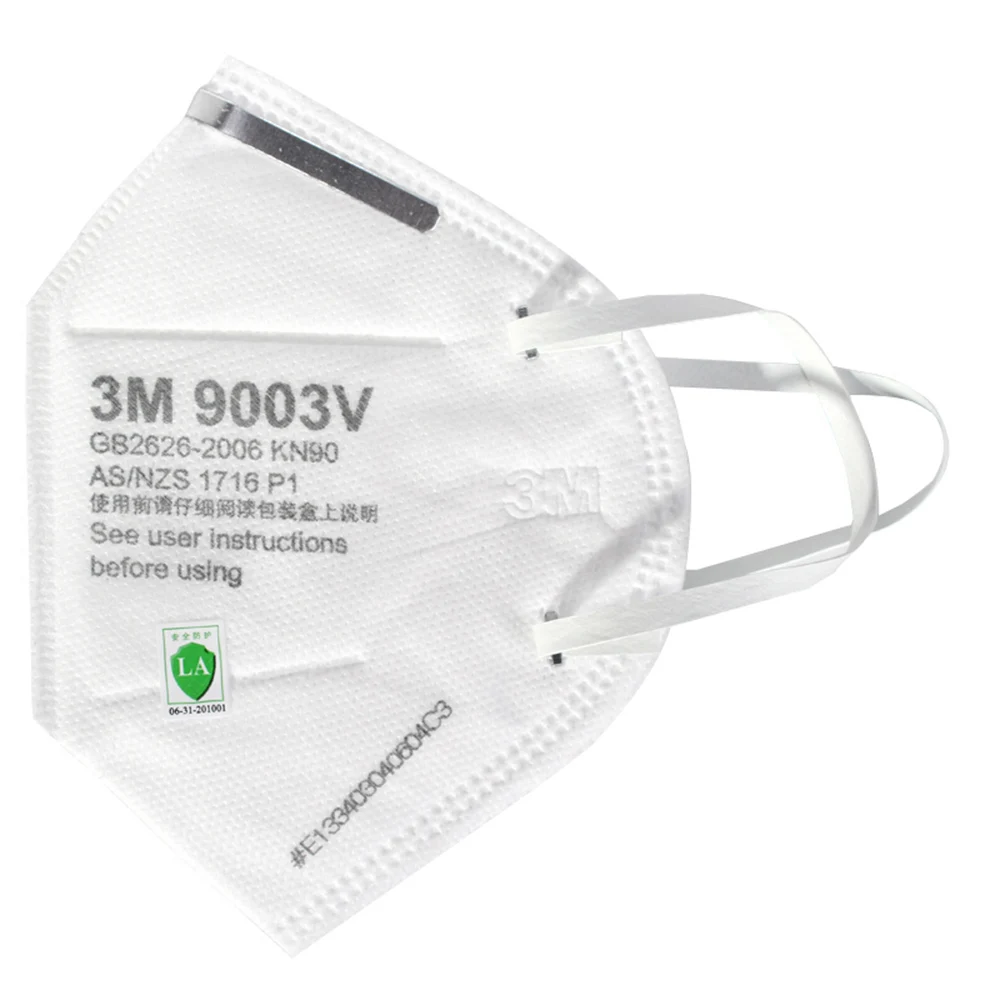 25 шт./лот, 3 м, 9003 в, Пылезащитная маска PM 2,5, противотуманные маски против гриппа, дыхательный клапан для взрослых, KN90, безопасный респиратор для твердых частиц