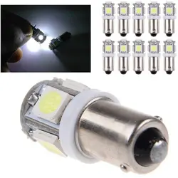 JX-LCLYL 10 шт T11 BA9S 5050 5SMD светодиодный Поворотники боковые свет лампы белый