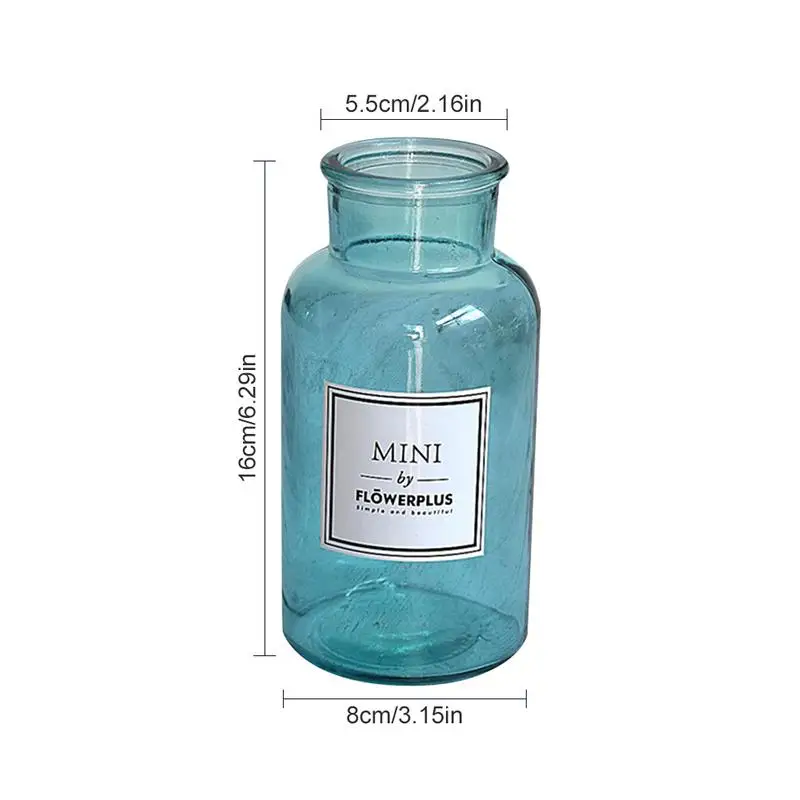 Simple Fashion Glass Vase Nordic Style Frosted Hydroponic Photo Props Transparent Hot Stamping Glass Vase Home Decoration