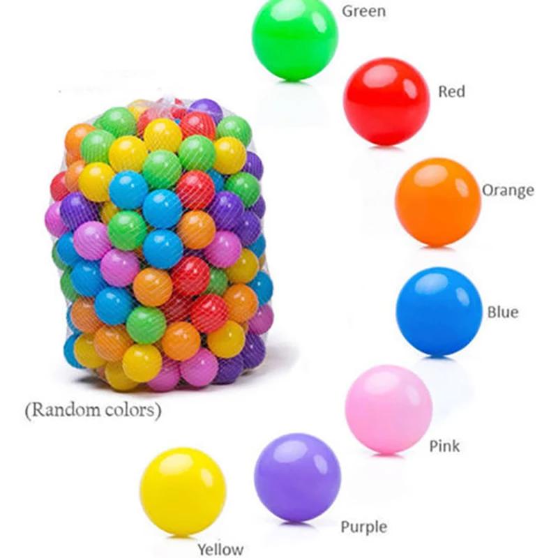 100 шт./лот, Океанский шар, Забавная детская игрушка для купания, водный бассейн, Океанский волнистый шар, экологически чистый красочный мяч, мягкий красочный мяч