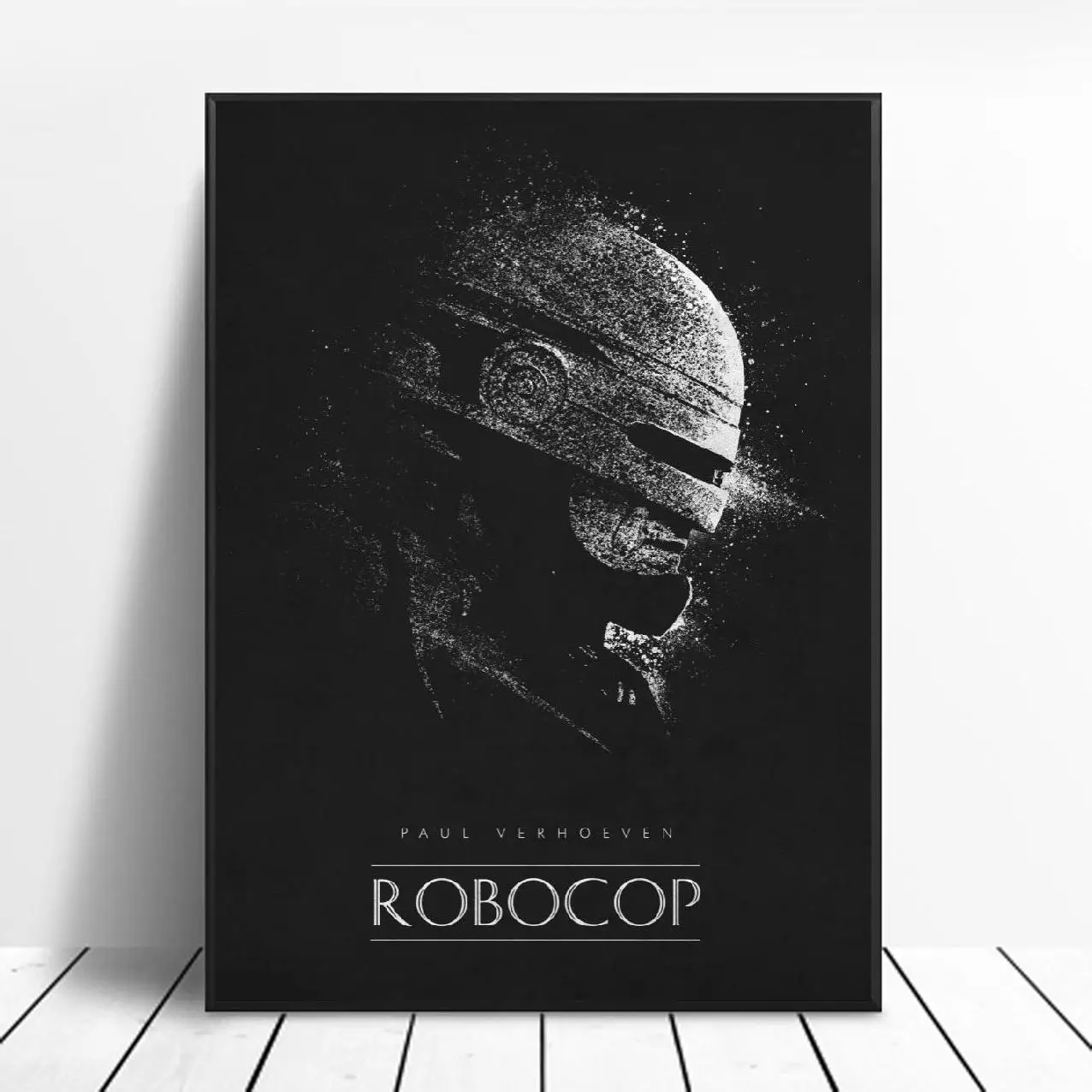 Robocop черно-белые Классические Постеры для фильмов шелковые настенные