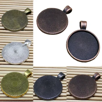 

New 4PCS/10PCS Jewelry Findings Base Tray Bezel DIY Multi Colors Cabochon Men Components Jewelry Accessory Fit 25mm Cabochons