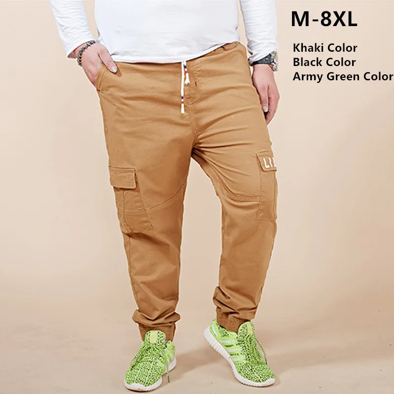 

Cargo Pants Men Streetwear Pantalones Hombre Joggers Army Trousers Plus Size 5XL 6XL 7XL 8XL Mens Jogger Kargo Khaki Black Pant