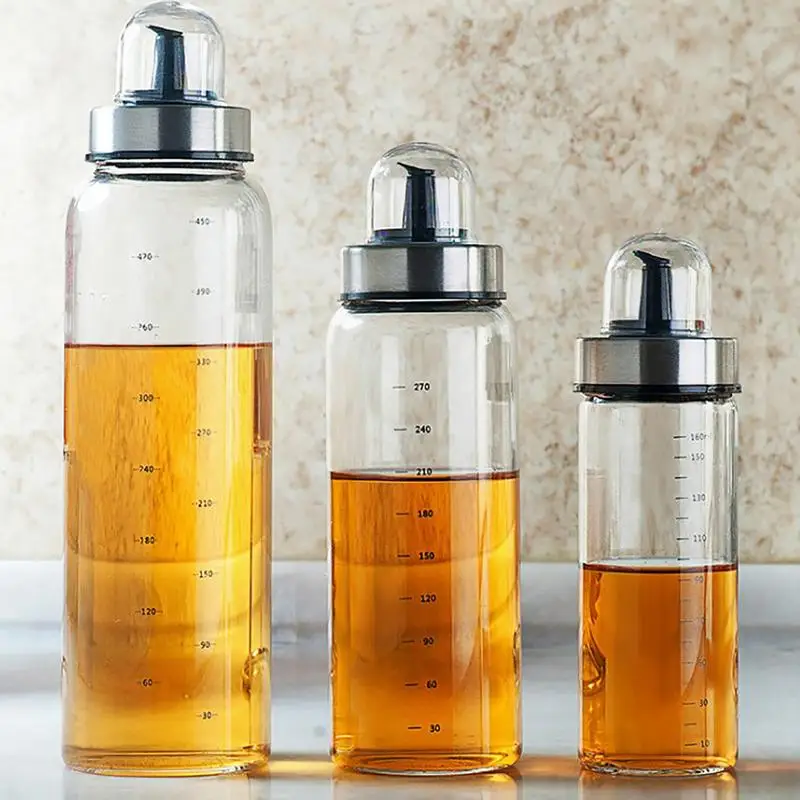 

High Borosilicate Glass Oil Bottle Large Oil Bottle Kitchen Leak-Proof Oil Dispenser Cruet Sesame Oil Vinegar Bottle